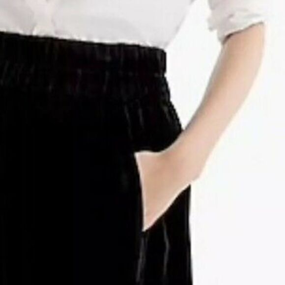 J. CREW Velvet Knee Length Midi Pencil Skirt Black XXS - Picture 7 of 11